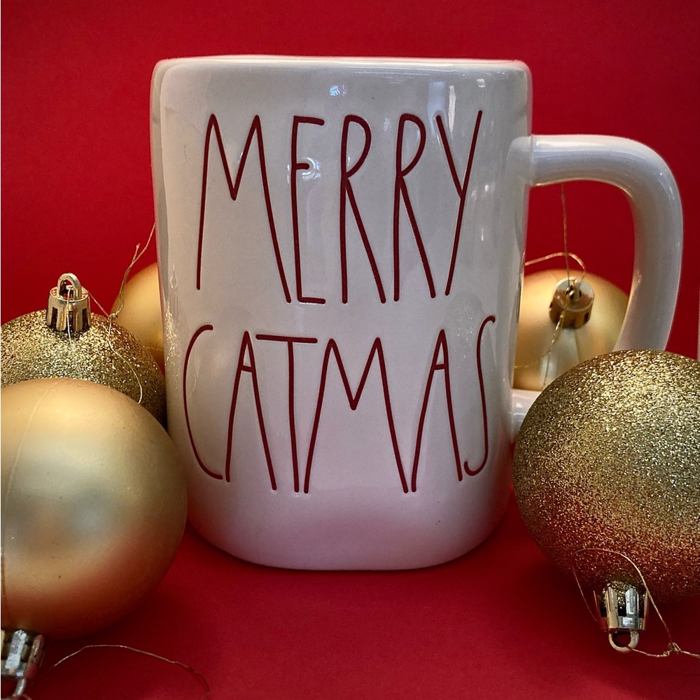 Rae Dunn White 'Merry Catmas' Mug